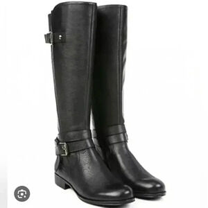 Naturalizer Women Jamie Black Leather Riding Size 9